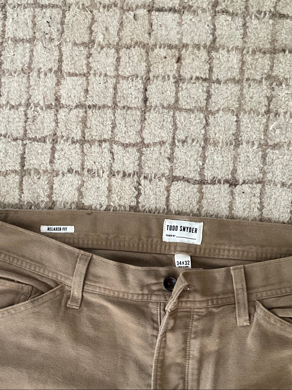 Todd Snyder Men's Chino Pants in Khaki Brown